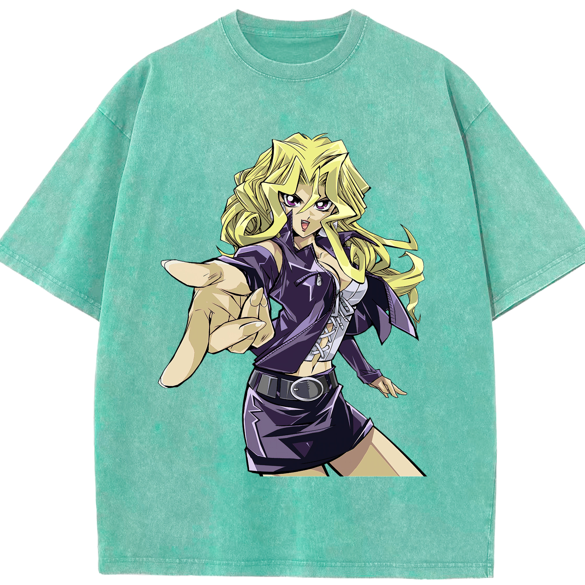 （画像用） 遊☆戯☆王 Yu-Gi-Oh! 綿100% ヴィンテージ風 半袖Tシャツ（フロントプリント）